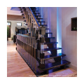 wood straight staircase Chinese factory high quality and cheap price staircase construction